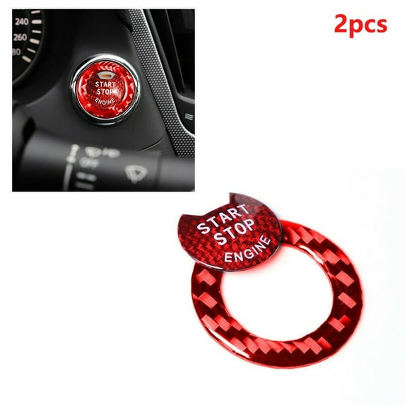 Engine Start Push Button Cover With Ring Trim For Infiniti Q50 Q60 2014-2019