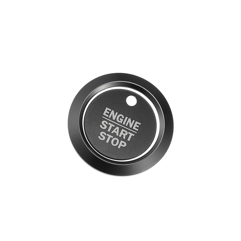 Engine Start Stop Button Cover Kit One Click Push Start Button Sticker for  Ford F-150 2016-2021 Aluminum Alloy Black