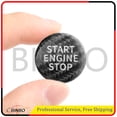 thumbnail image 1 of Engine Start Stop Push Button Cover Trim Carbon Fiber Black, 1 of 6