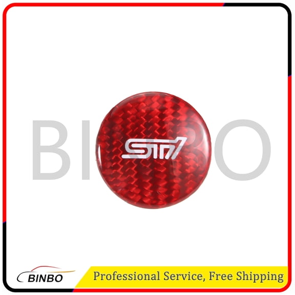 Engine Start Stop Push Button Cover Trim Carbon Fiber Red