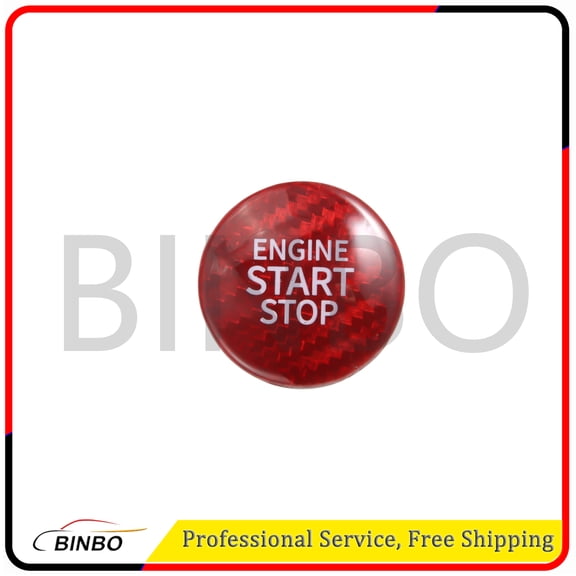 Engine Start Stop Push Button Cover Trim Red
