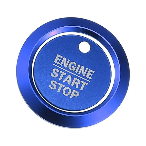 Engine Start Stop Push Button Cover Trim Stickers Kit for Ford F-150 2016-2021 Aluminum Alloy Blue