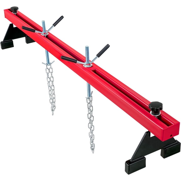 Engine Support Bar 1100 Lb Capacity, 2-Point Lift Beam with Dual Hooks, Engine Stabilizer for Garage and Automotive Repair Shops
