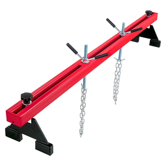 Engine Support Bar 1100 Lbs Capacity - Engine Hoist Transverse Bar, 2 Point Lift Holder with Dual Hooks for Auto Repair & Home Garage