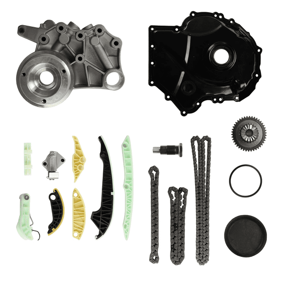 Engine Timing Chain Cover Kit & Solenoid Kit For Audi A3 A4 A5 A6 TT VW CC GTI Jetta 2.0T 08-15