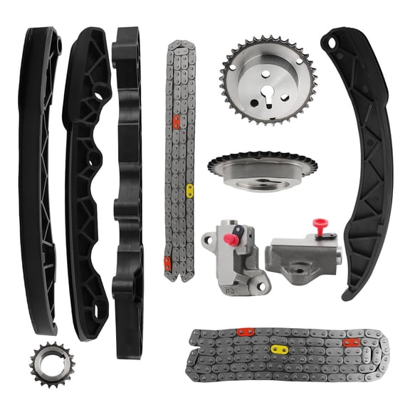 Engine Timing Chain Kit for Subaru XV Crosstrek Forester Impreza WRX BRZ Scion FR-S 2.0L 2.5L, Replacement for 13143AA110 13142AA103 13144AA200 Includes Sprockets & Tensioners