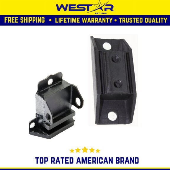Engine & Trans Mount 2PCs Compatible for CHEVROLET PASSENGER CAR V8, L6 Cyl 4.6 1973-57; CHEVROLET L6 Cyl 3.9 1962-61 Replaces 2142 2143