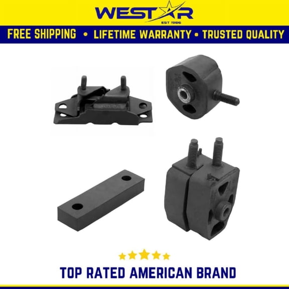 Engine & Trans Mount 4pcs Compatible for Compatible forD CAR L4 Cyl 1.6 1983-81; MERCURY CAR L4 Cyl 1.6 1983-82 Replaces 2461 2462 2463 2464