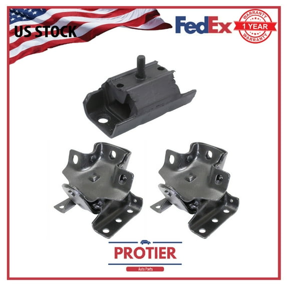 Engine & Trans Mount ETK-057 RWD Set 3PCS for Cadillac Escalade Chevrolet Sport Suburban Chevrolet Truck Silverado Avalanche 1500 Tahoe 1999 - 2006