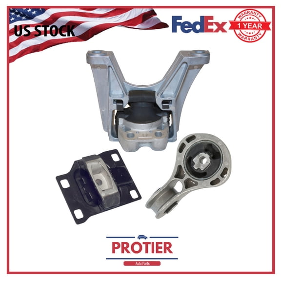 Engine & Trans Mount Set 3PCS For Ford Passenger Car Focus L4 2.0L 122ci 2008-2011