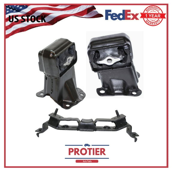 Engine & Trans Mount Set 3PCS for Jeep Sport Utility Grand Cherokee Commander V8 4.7l 287ci 2006-2010
