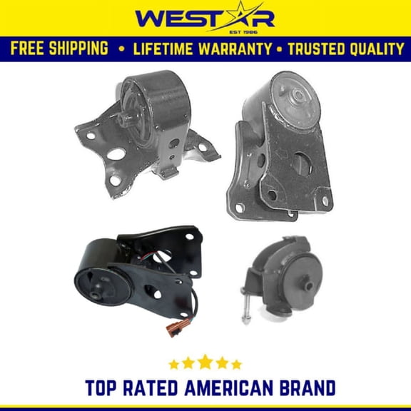 Engine & Trans Mount Set 4PCS Compatible for 95-01 Nissan Maxima 3.0L Compatible for Auto with Sensors Replaces 8959 9031 9633 8866