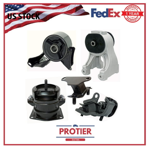 Engine & Trans Mount Set 5PCS for Honda Van Odyssey V6 3.5L 3474cc 1999-2004
