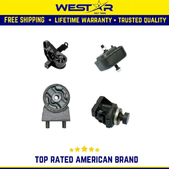 Engine & Trans Mount Set Compatible for 1998-2002 Mazda 626 2.5L Manual Replaces 8457 9478 8074 8056