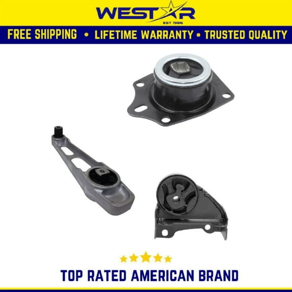 Engine & Trans Mount Set Compatible for 2000-2001 Dodge Neon 2.0L Manual Replaces 2947 2949 3050