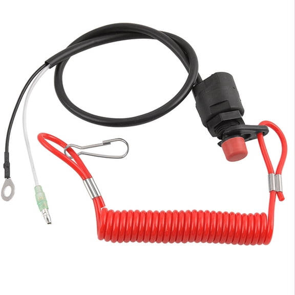Engine Urgent Stop Safety Lanyard Tether Cord for Marine Motor ATV Boat Bike