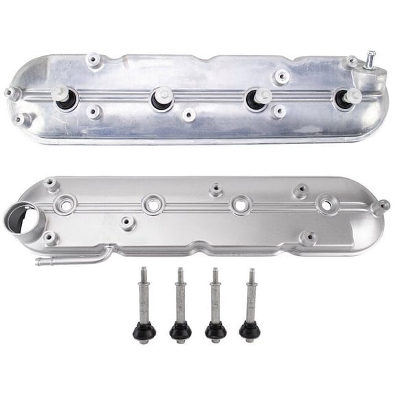 Engine Valve Cover Set 2 Piece - Compatible with 2000 - 2008 Chevy Suburban 1500 2001 2002 2003 2004 2005 2006 2007