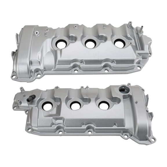 Engine Valve Cover Set 2 Piece - Compatible with 2009 - 2021 Chevy Traverse 3.6L V6 2010 2011 2012 2013 2014 2015 2016 2017 2018 2019 2020