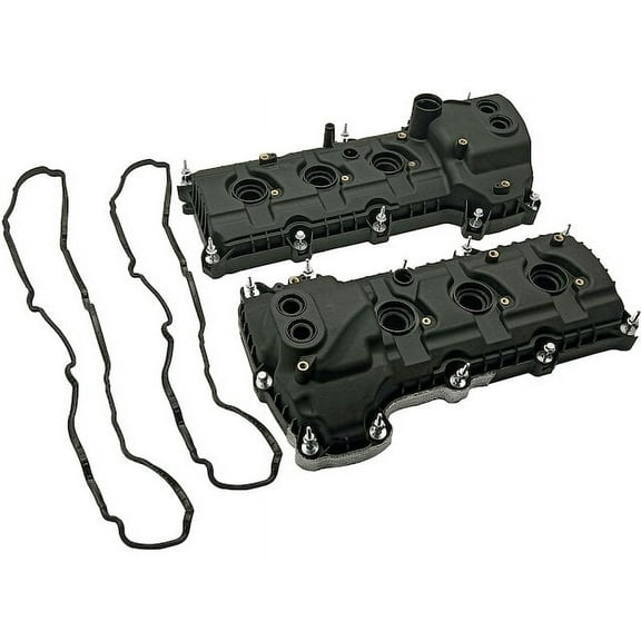 Engine Valve Cover Set - Compatible with 2011 - 2019 Ford Explorer - Replacement