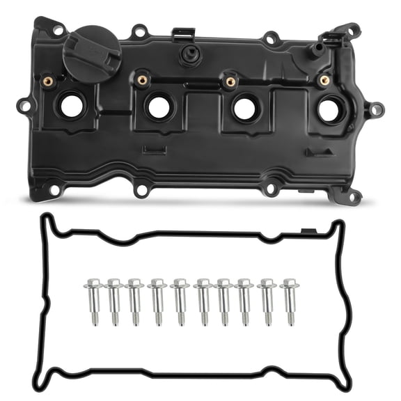 Engine Valve Cover Set - Infiniti QX60/Nissan Altima/Murano/Rogue/Pathfinder 2.5L 2014-2017 - OEM 13264-3KY0A, Black Plastic, Direct Replacement