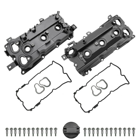 MITZONE Engine Valve Cover With Gaskte And Bolts Compatible With 2008-2018 Nissan 350Z Infiniti G35 Ex35 M35 M35H FX35 Q70 Q50 VQ35HR 3.5L Repalce # 13264-Jk20A 13264-Jk20B