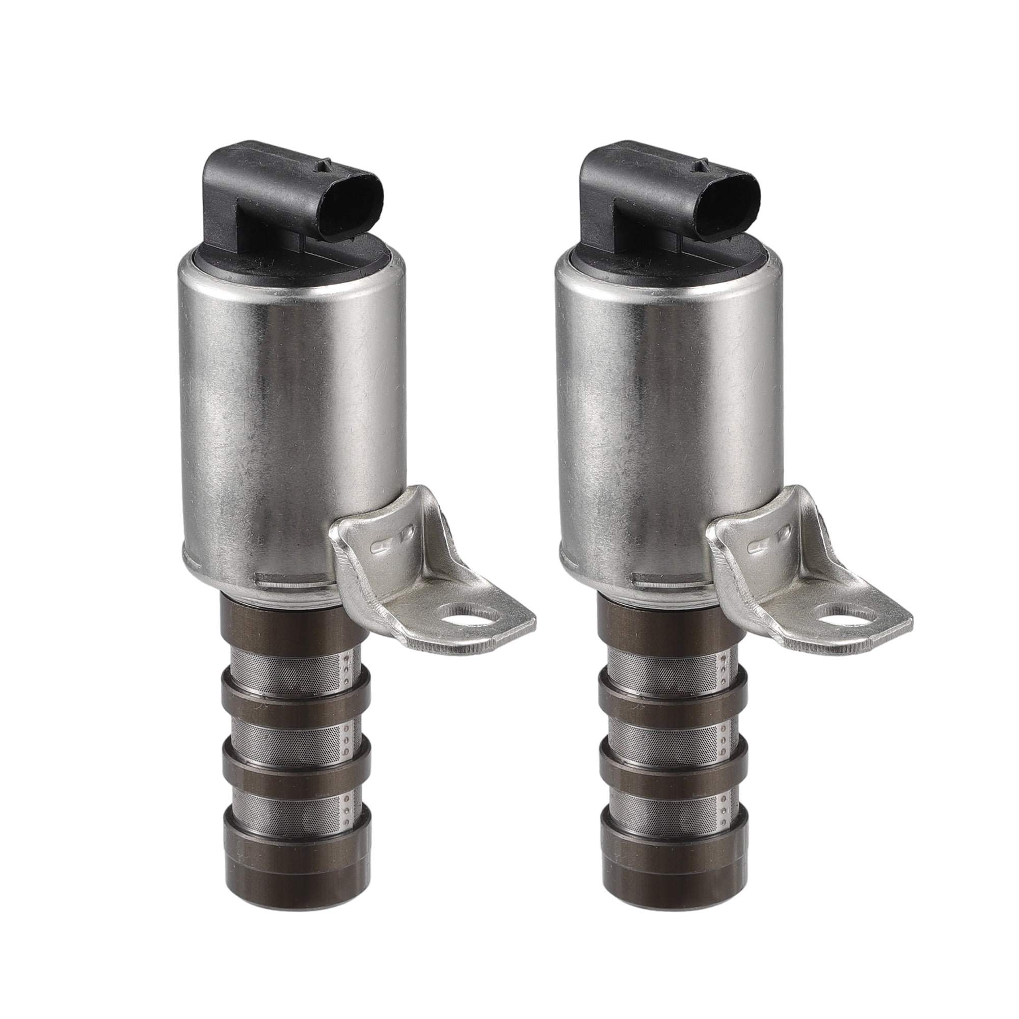 Engine Variable Valve Timing VVT Solenoid - for Ford Focus 2011-2018 Metal Silver Tone - 2 Pc