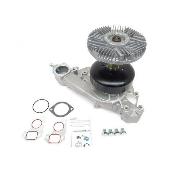 Engine Water Pump with Fan Clutch - Compatible with 1999 - 2006 Chevy Silverado 1500 2000 2001 2002 2003 2004 2005