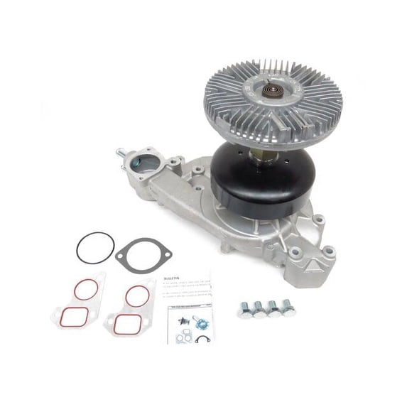 Engine Water Pump with Fan Clutch - Compatible with 2001 - 2003, 2005 - 2006 GMC Sierra 1500 HD 2002