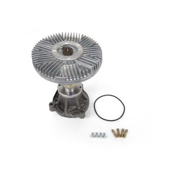 Engine Water Pump with Fan Clutch - Compatible with 2003 - 2010, 2014 Ford E-450 Super Duty Custom 2004 2005 2006 2007 2008 2009