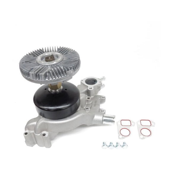 Engine Water Pump with Fan Clutch - Compatible with 2007 - 2013 Chevy Suburban 2500 6.0L V8 2008 2009 2010 2011 2012