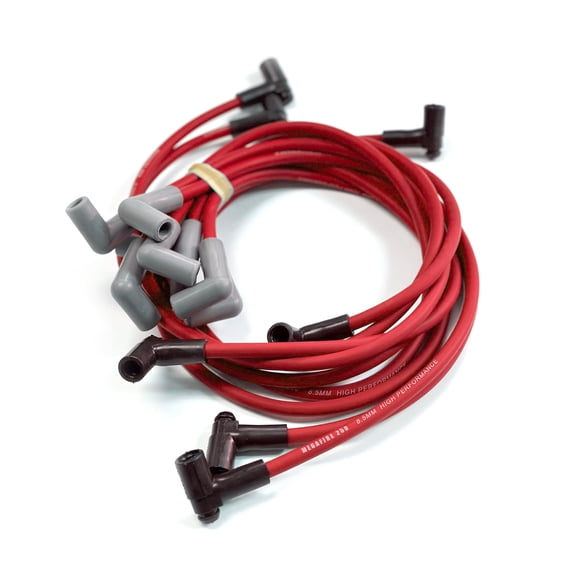 Engine Works 16420 SB Chevy HEI 8.5mm Red Spark Plug Wire Set 90 Boot