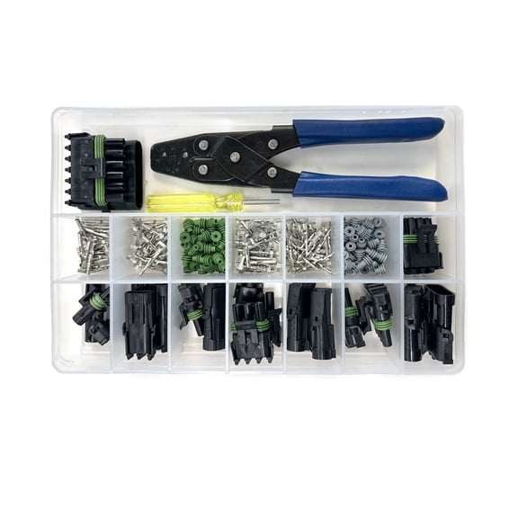 Engine Works 17650 Weather Pak Connector Kit, w/ Crimp Pliers