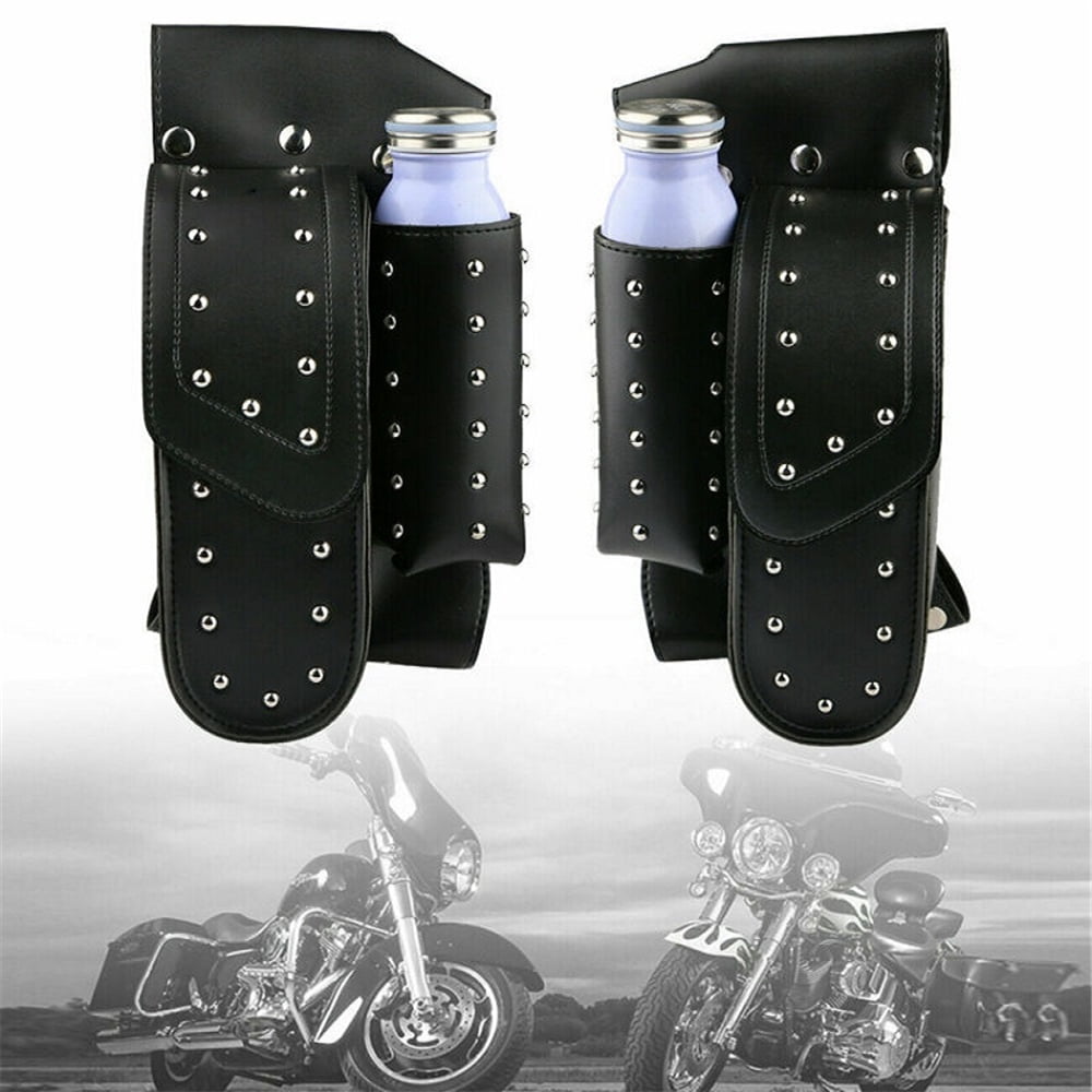 TDZ Motorcycle Decorative Wheels For 1-1/4" Engine Guards & Saddlebag Bars - Gold Spinner Accent (Pair)