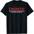 thumbnail image 1 of Engineer Because Badass Problem Solver Isn’t An Actual Job T-ShirtMen's and women's pure cotton short-sleeved shirts, 1 of 6