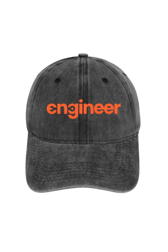Engineer Charcoal Hat Adjustable Funny Fashion Unisex Baseball Cap For Men Women
