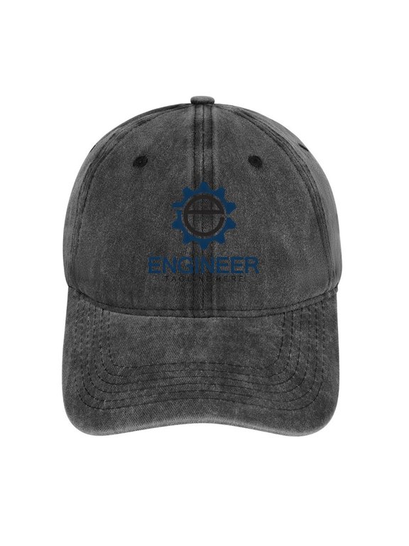 Engineer Charcoal Hat Adjustable Funny Fashion Unisex Baseball Cap For Men Women