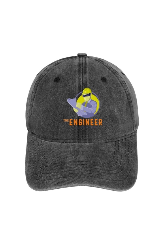 Engineer Charcoal Hat Adjustable Funny Fashion Unisex Baseball Cap For Men Women