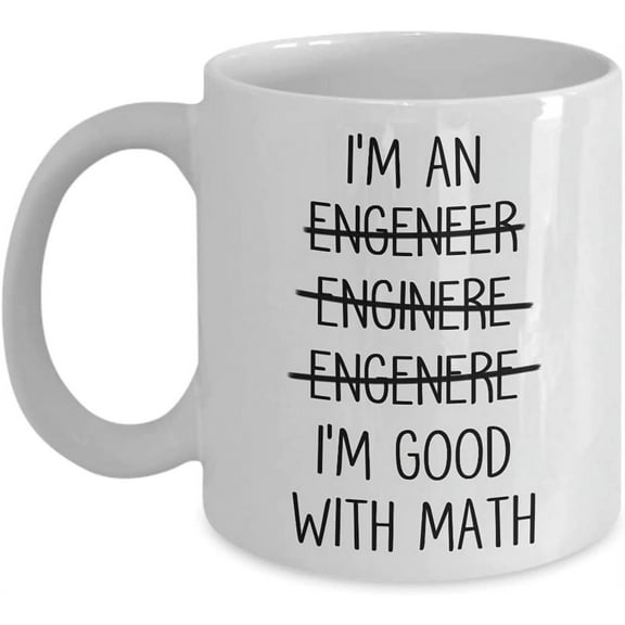 Engineer Coffee Mug I'm An Engineer I'm Good With Math Mug Engineer graduation Gift Engineering For Women Men Tea Cup
