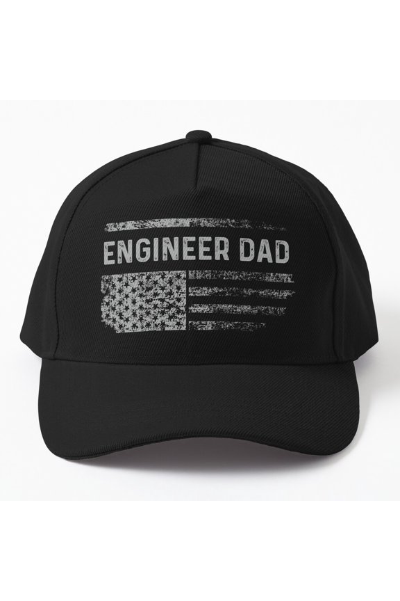 Engineer Dad Baseball Hat, Science Engineering Father Family Statement Design, Classic Cap