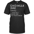 Engineer Dad Definition Funny Engineering Engineer T Shirt