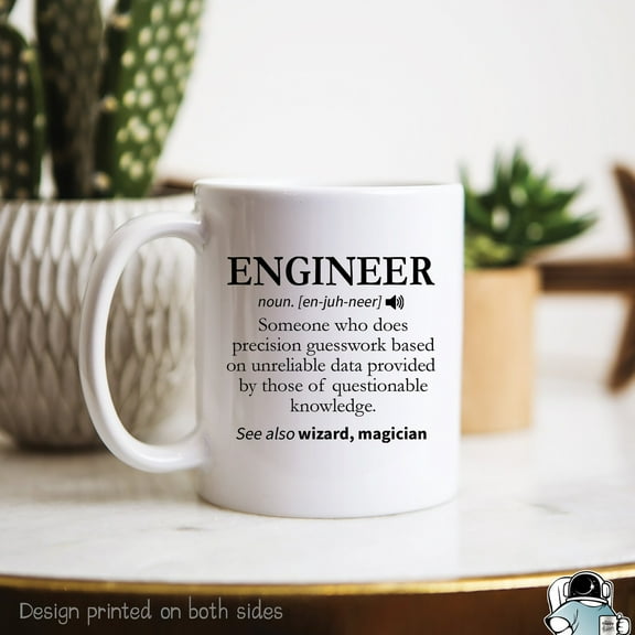 Engineer Definition Coffee Mug Funny Mechanical, Civil, Chemical, Electrical, or Computer Engineering Gift