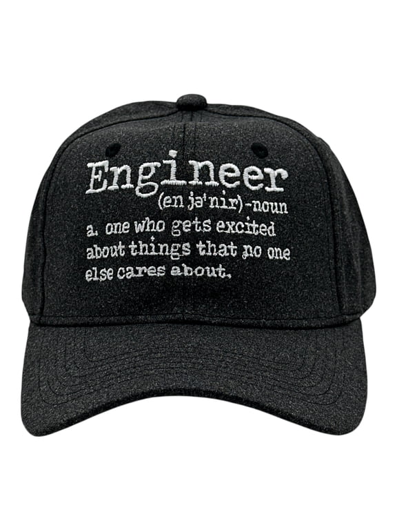 Engineer Definition Hat Funny Sarcastic Science Joke Graphic Novelty Cap
