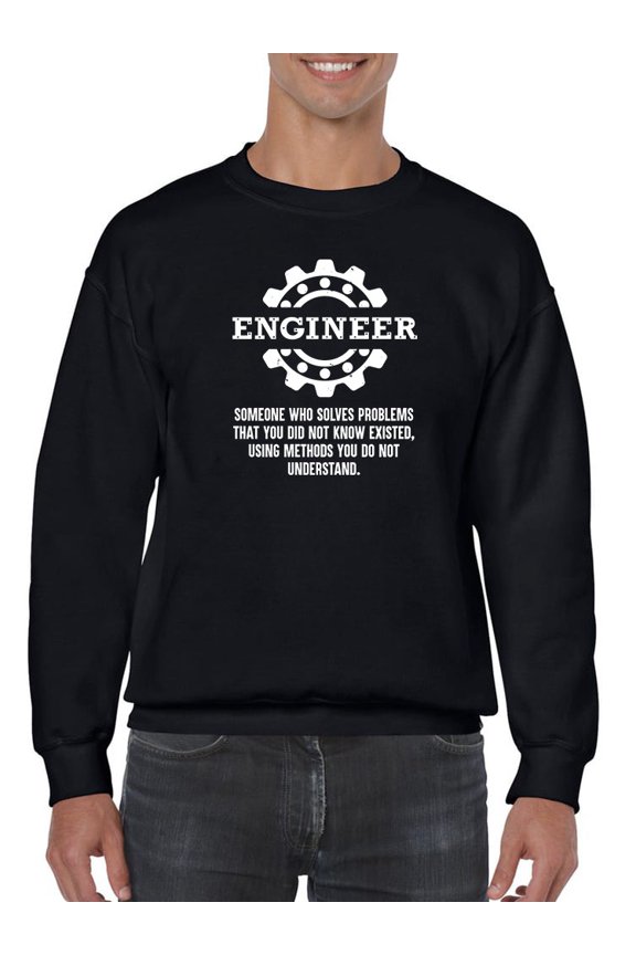 Engineer Definition Sweatshirt Men -Smartprints Designs, Male Large