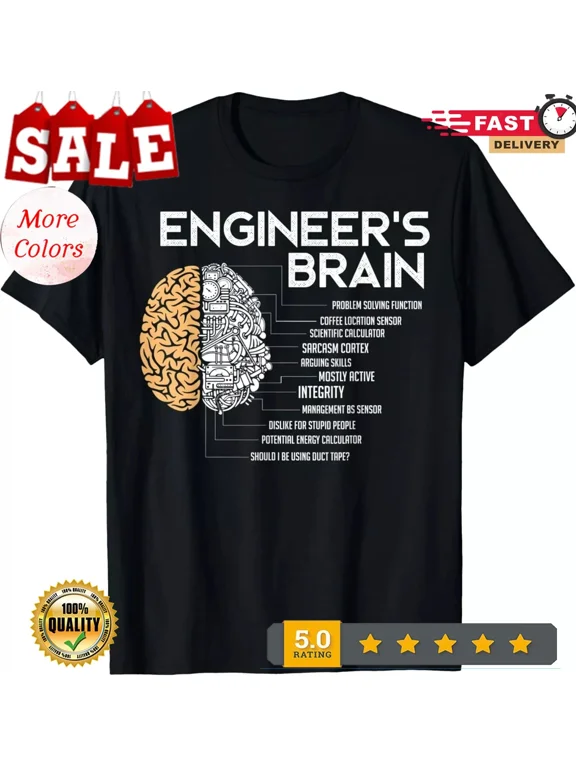 Engineer - Engineers Brain - Funny Engineering Tee Gift Unisex T-Shirt