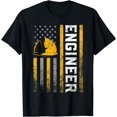 thumbnail image 1 of Engineer Flag Patriotic American Engineering USA Flag Gift T-Shirt Black 4X-Large, 1 of 4