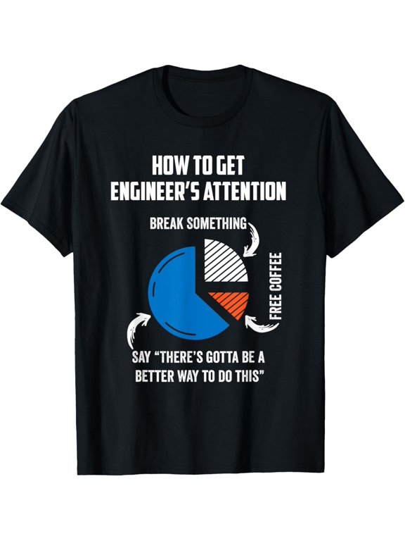 Engineer Funny Tee for Electrical,Mechanical,Civil,Computer T-Shirt men and women can wear, black, white, gifts