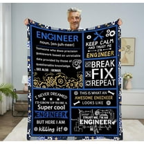 Engineer Gifts, Engineer Gifts for Men, Engineer Blanket, Future Engineer Gifts, Gifts for Engineers, Mechanical Engineering Gifts Granduation Flannel Blanket 50"x60"