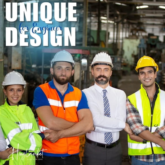 Engineer Gifts, Engineering Gifts for Mechanical Engineer, Electrical Engineer, Computer Engineer, Engineer Throw Blanket, Flannel Blanket for Engineer Men, 60 x 50 Inches, Blue