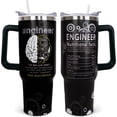 thumbnail image 1 of Engineer Gifts, Gifts For Engineers, Aerospace Mechanical Engineering Gifts, Engineer Gifts for Men, Gifts For Engineering students, 40 oz Tumbler with Handle and Straw, black yellow, 1 of 6