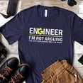 thumbnail image 1 of Engineer Graduation Gift, Civil Engineering Gift, Funny Engineering Shirt, I'm Not Arguing I'm Just Explaining Why I'm Right Engineer Shirt (Colors:Navy; Sizes:2XL;), 1 of 1